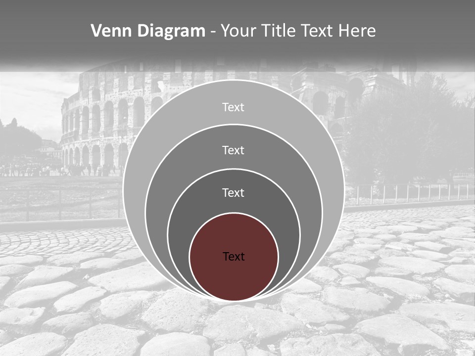 A Black And White Photo Of A Roman Collision PowerPoint Template