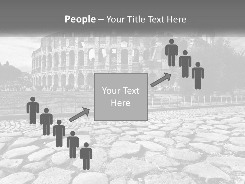 A Black And White Photo Of A Roman Collision PowerPoint Template