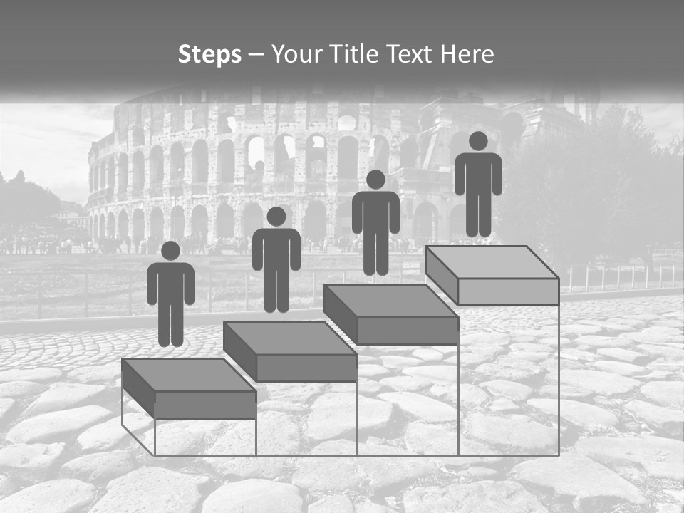 A Black And White Photo Of A Roman Collision PowerPoint Template