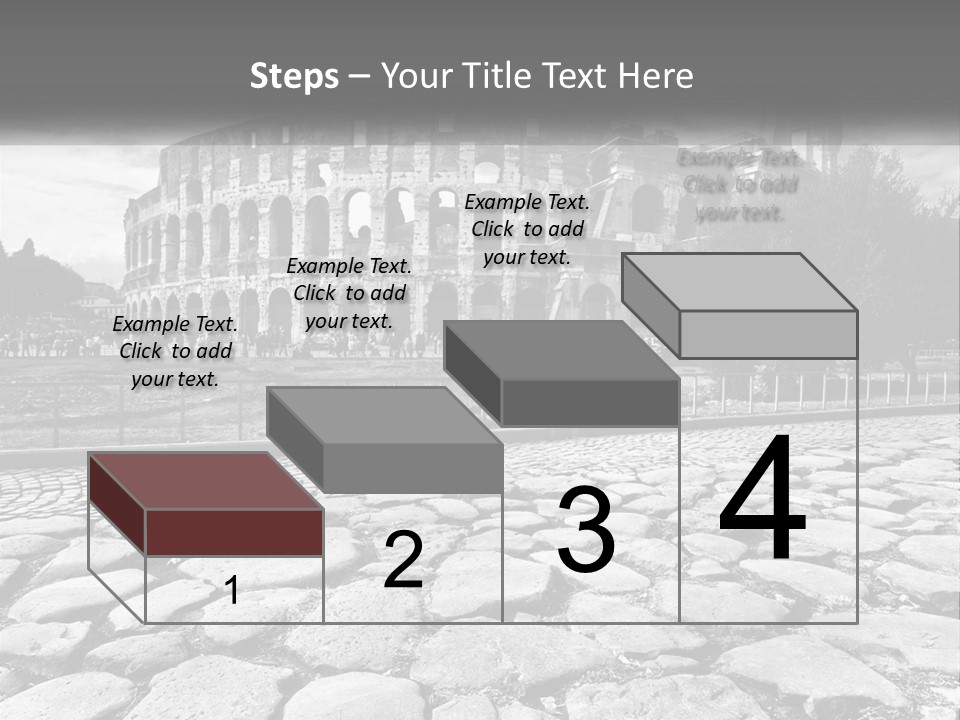 A Black And White Photo Of A Roman Collision PowerPoint Template