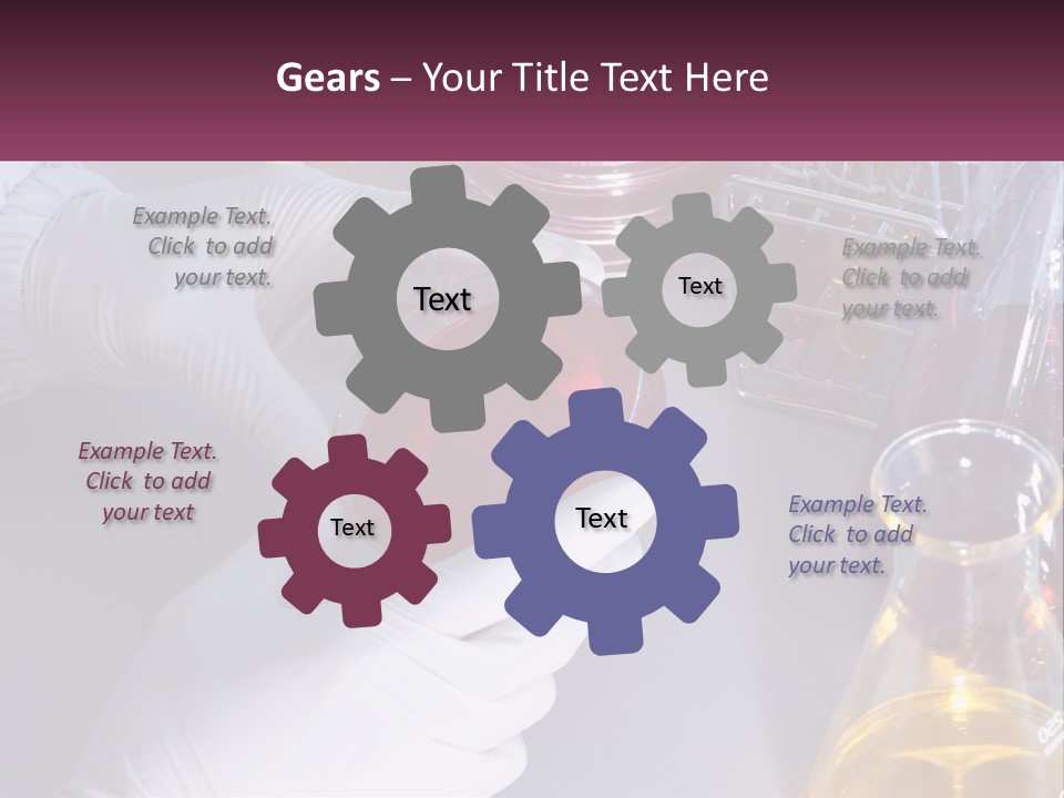 A Person In White Gloves Holding A Red Object PowerPoint Template