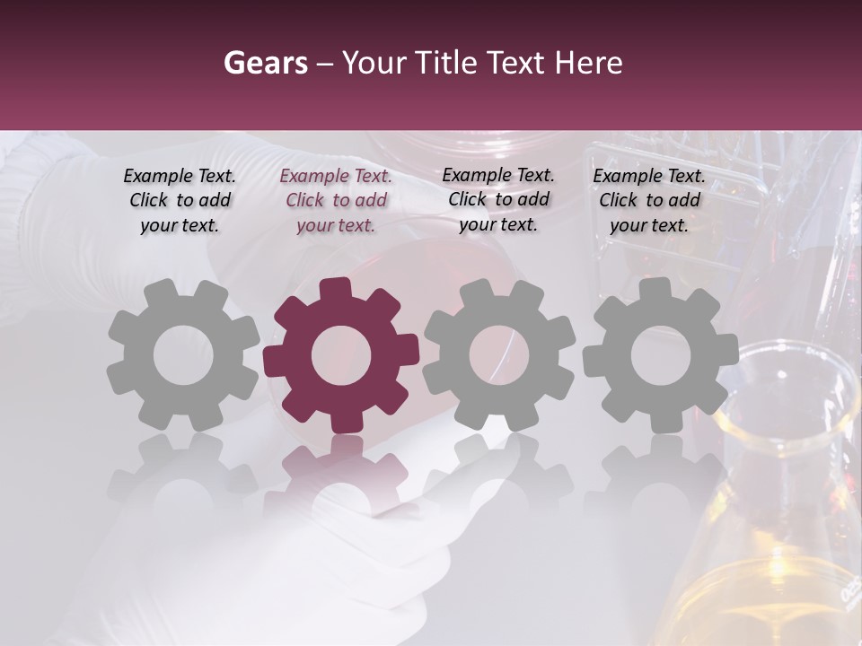 A Person In White Gloves Holding A Red Object PowerPoint Template