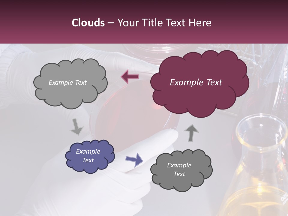 A Person In White Gloves Holding A Red Object PowerPoint Template