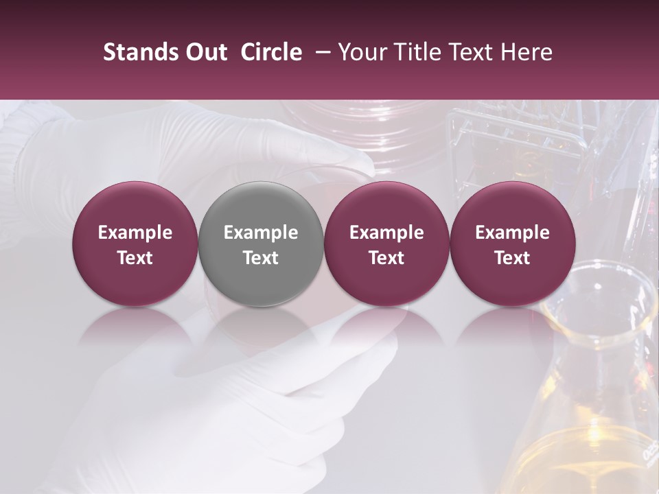 A Person In White Gloves Holding A Red Object PowerPoint Template