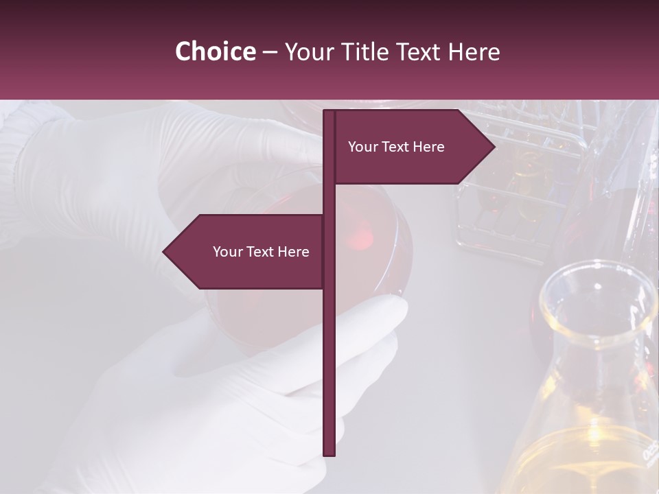 A Person In White Gloves Holding A Red Object PowerPoint Template