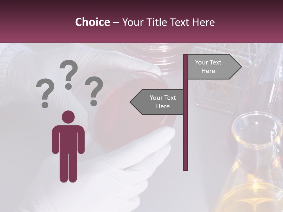 A Person In White Gloves Holding A Red Object PowerPoint Template