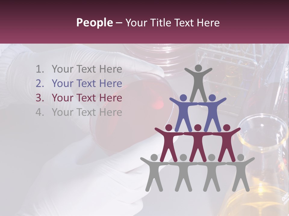 A Person In White Gloves Holding A Red Object PowerPoint Template