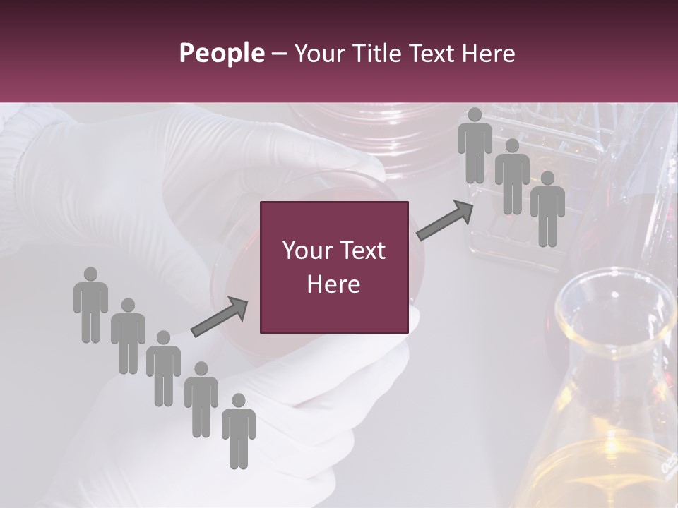 A Person In White Gloves Holding A Red Object PowerPoint Template