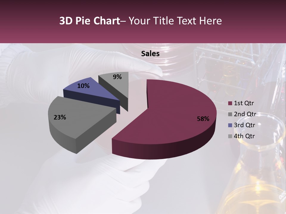A Person In White Gloves Holding A Red Object PowerPoint Template