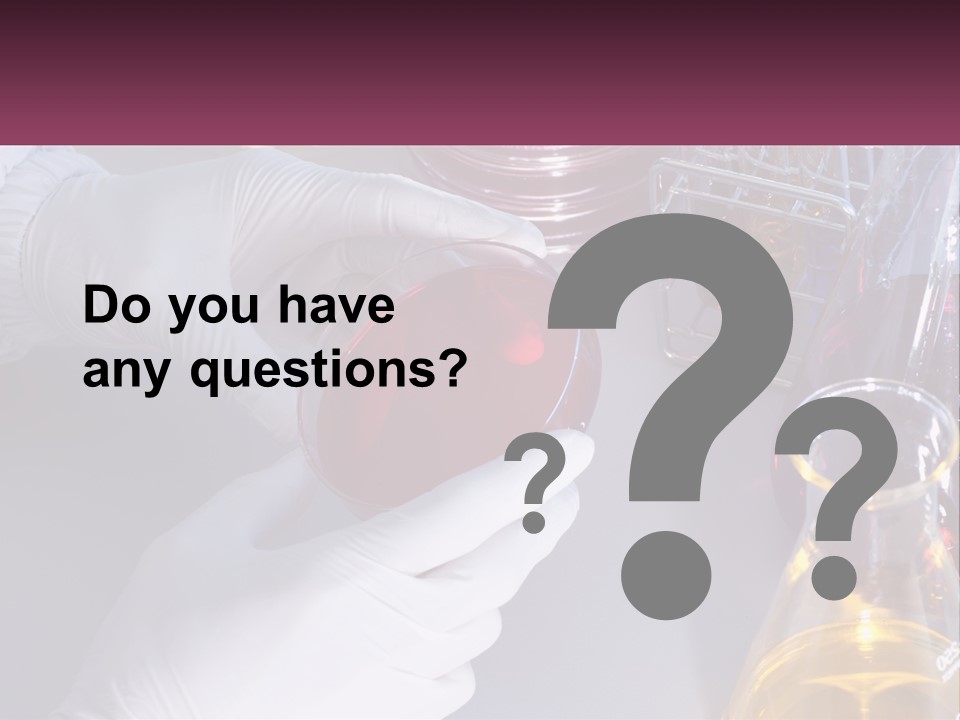 A Person In White Gloves Holding A Red Object PowerPoint Template
