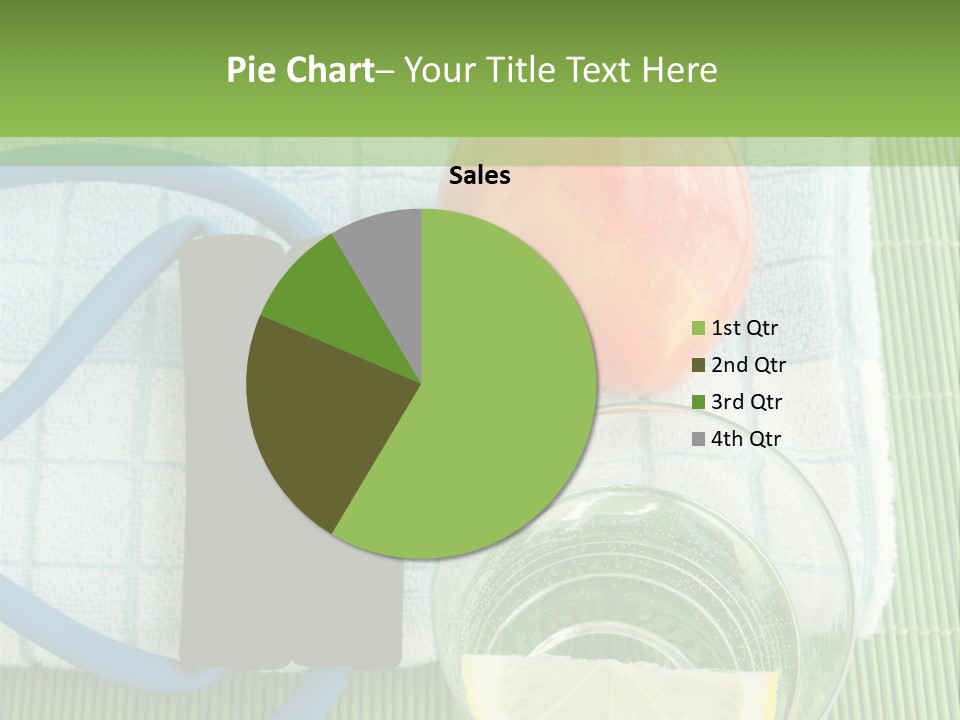 A Glass Of Water, Lemon, And A Piece Of Fruit On A Mat PowerPoint Template