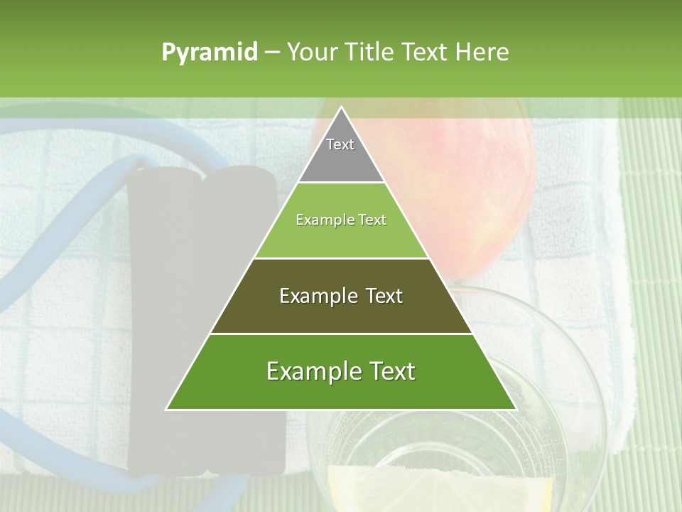 A Glass Of Water, Lemon, And A Piece Of Fruit On A Mat PowerPoint Template