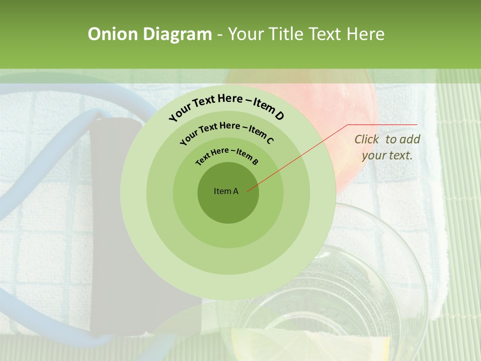 A Glass Of Water, Lemon, And A Piece Of Fruit On A Mat PowerPoint Template