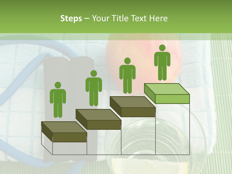 A Glass Of Water, Lemon, And A Piece Of Fruit On A Mat PowerPoint Template