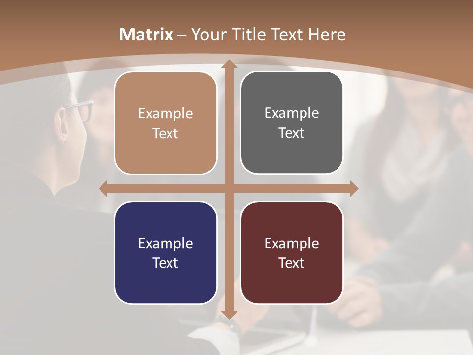 A Group Of People Sitting At A Table With A Laptop PowerPoint Template
