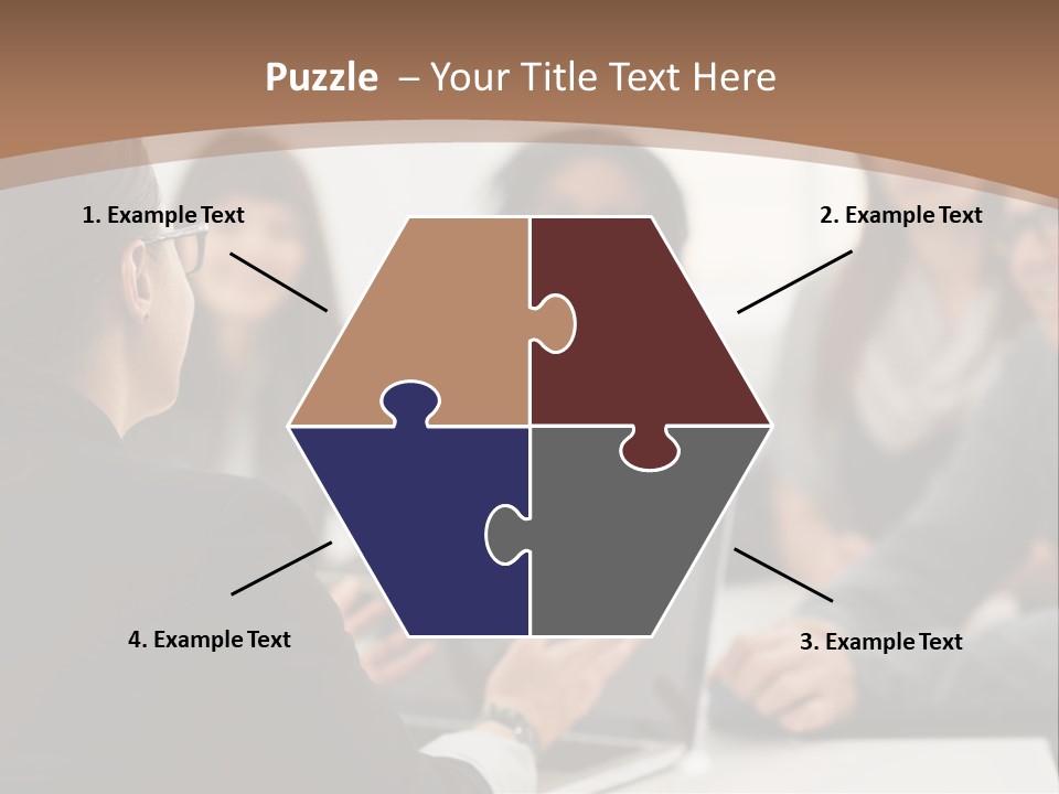 A Group Of People Sitting At A Table With A Laptop PowerPoint Template