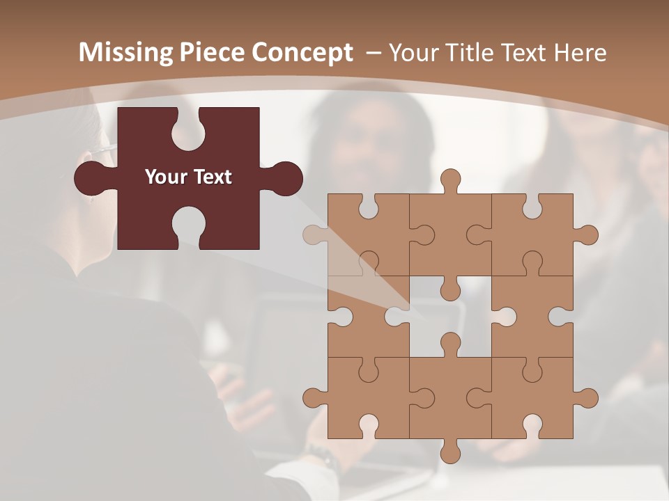 A Group Of People Sitting At A Table With A Laptop PowerPoint Template