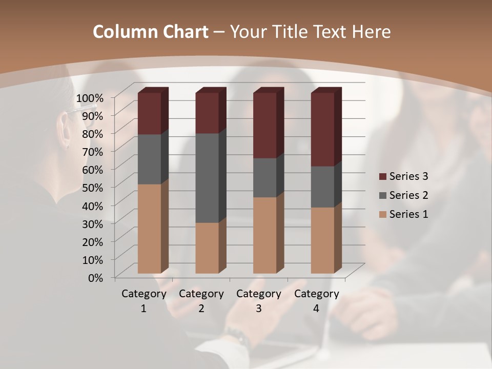 A Group Of People Sitting At A Table With A Laptop PowerPoint Template