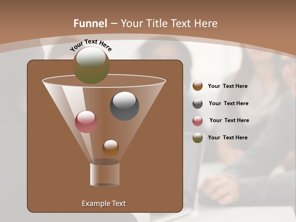 A Group Of People Sitting At A Table With A Laptop PowerPoint Template