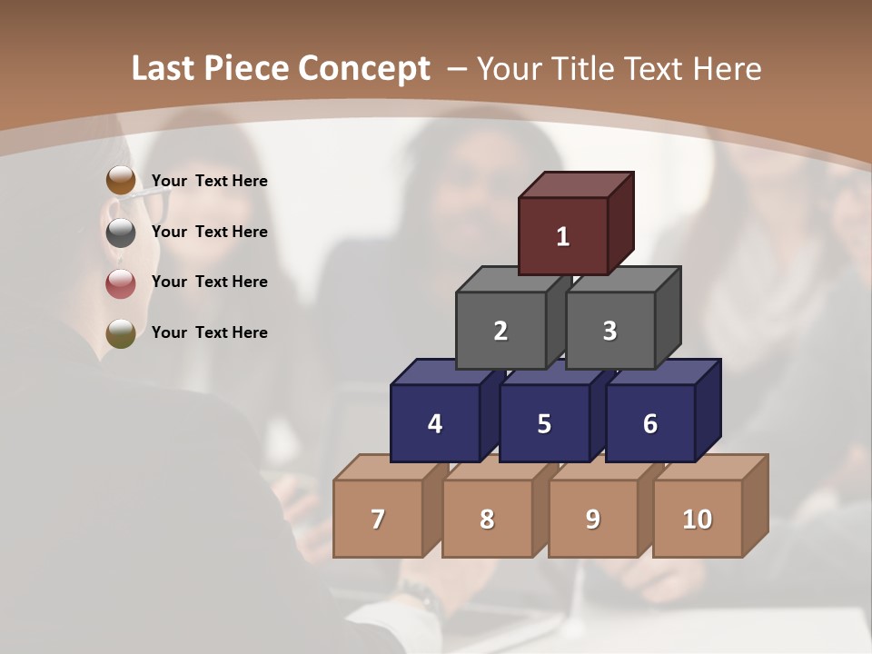 A Group Of People Sitting At A Table With A Laptop PowerPoint Template