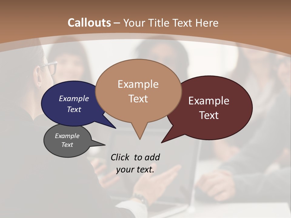 A Group Of People Sitting At A Table With A Laptop PowerPoint Template