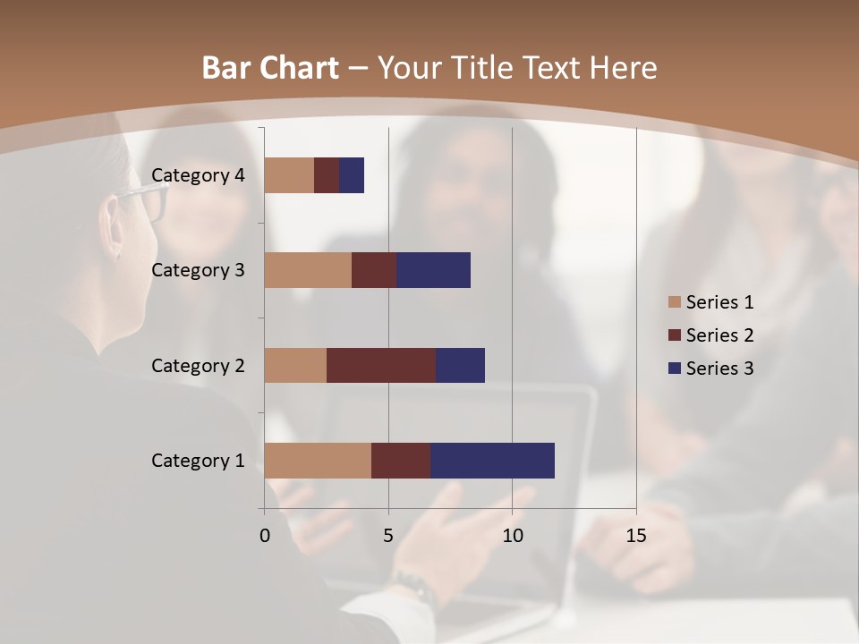 A Group Of People Sitting At A Table With A Laptop PowerPoint Template