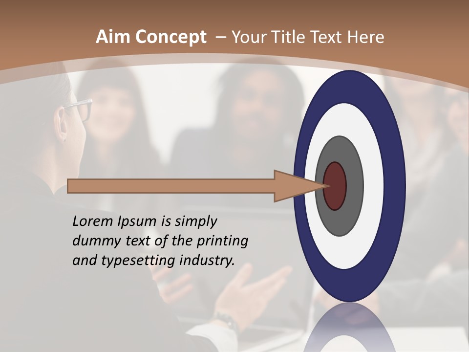 A Group Of People Sitting At A Table With A Laptop PowerPoint Template