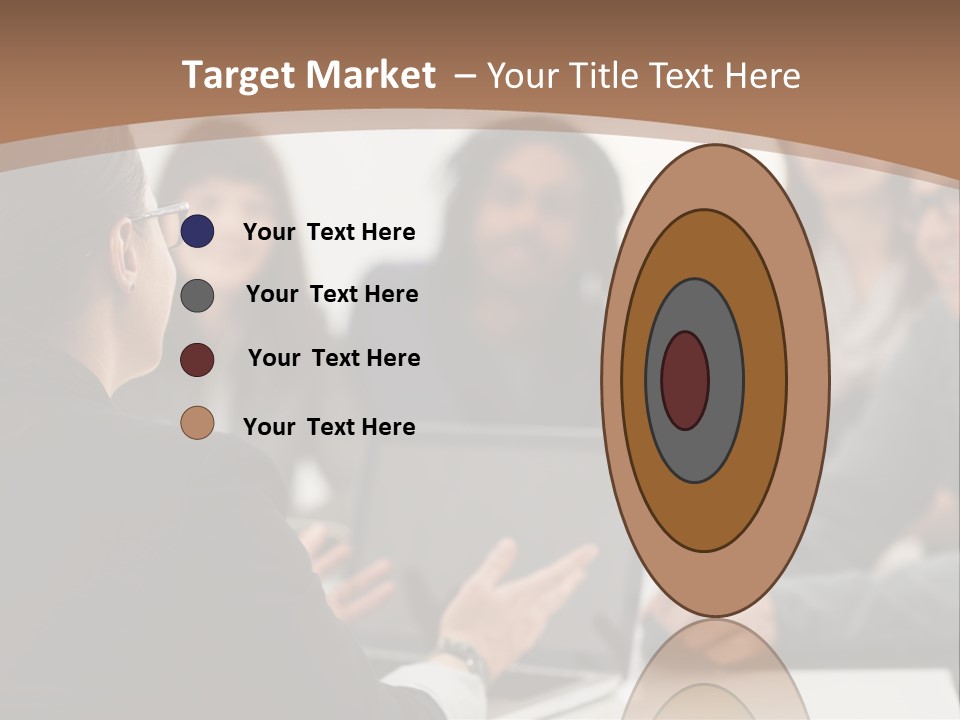 A Group Of People Sitting At A Table With A Laptop PowerPoint Template