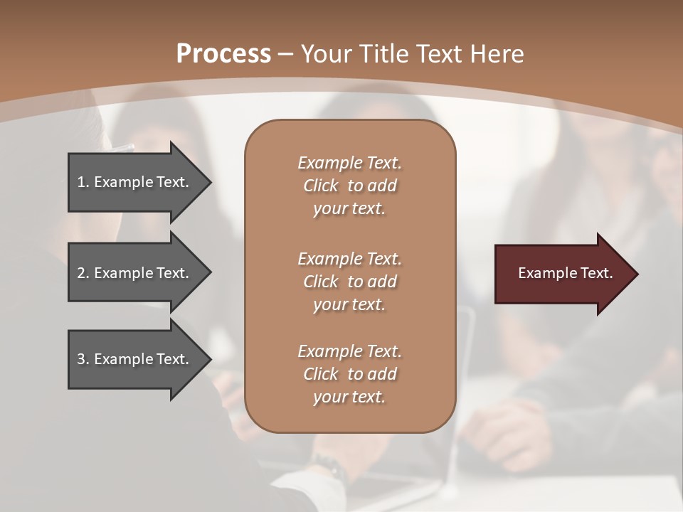 A Group Of People Sitting At A Table With A Laptop PowerPoint Template