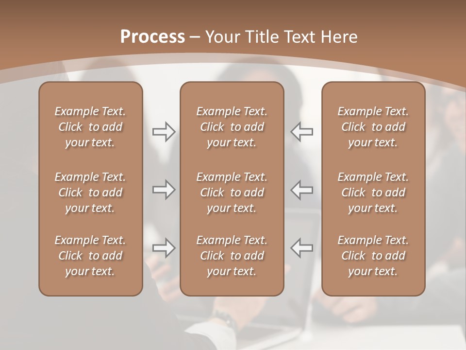 A Group Of People Sitting At A Table With A Laptop PowerPoint Template