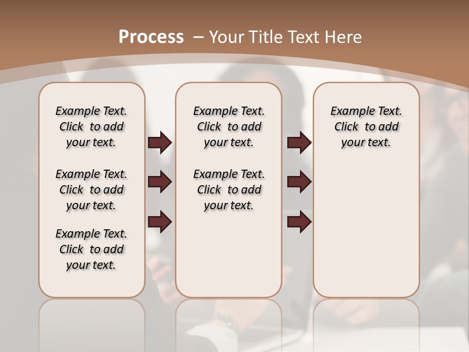 A Group Of People Sitting At A Table With A Laptop PowerPoint Template