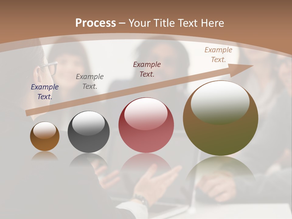 A Group Of People Sitting At A Table With A Laptop PowerPoint Template