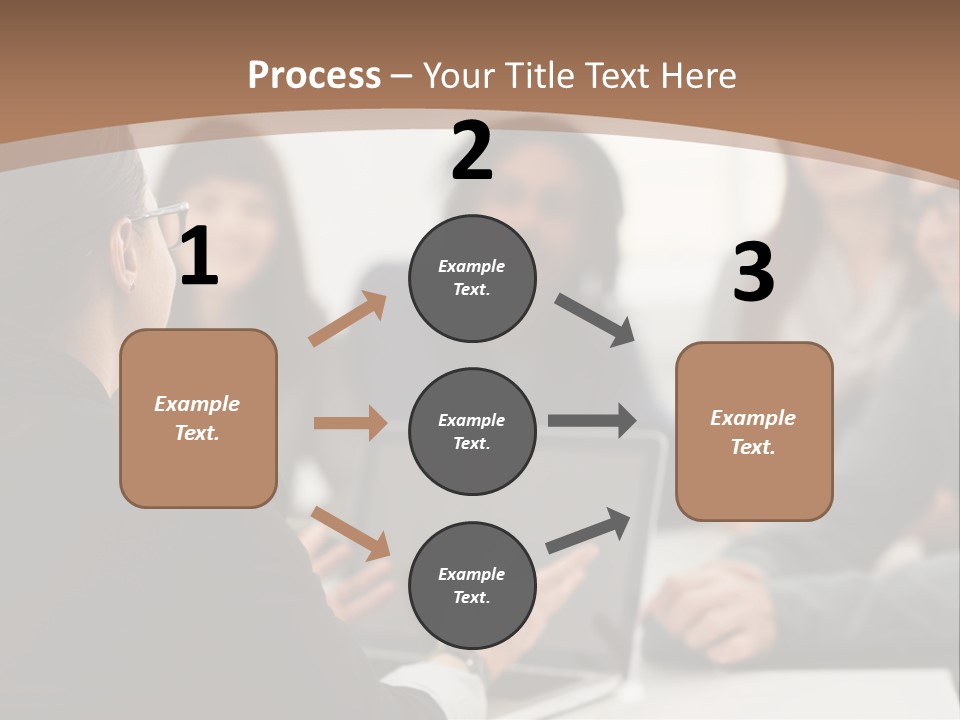 A Group Of People Sitting At A Table With A Laptop PowerPoint Template