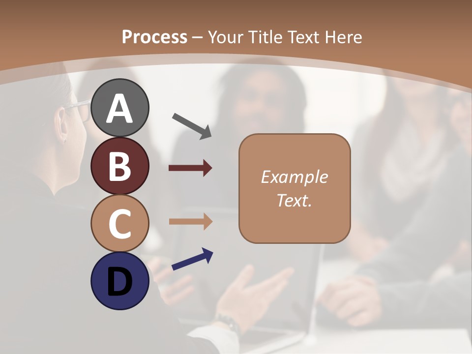 A Group Of People Sitting At A Table With A Laptop PowerPoint Template