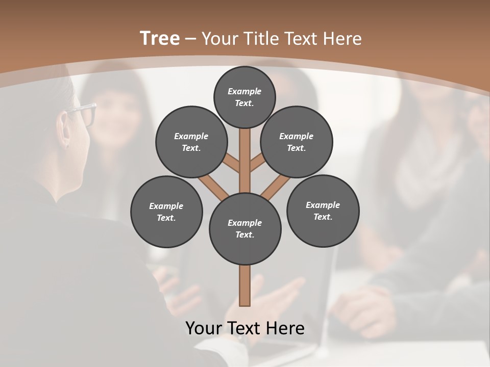 A Group Of People Sitting At A Table With A Laptop PowerPoint Template