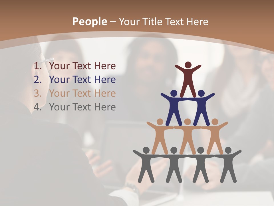 A Group Of People Sitting At A Table With A Laptop PowerPoint Template