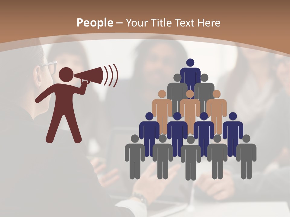 A Group Of People Sitting At A Table With A Laptop PowerPoint Template