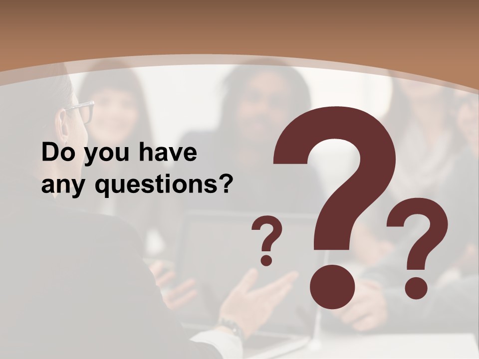 A Group Of People Sitting At A Table With A Laptop PowerPoint Template
