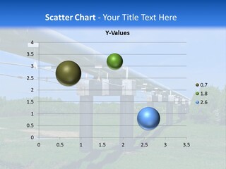 A Row Of Power Lines In A Green Field PowerPoint Template