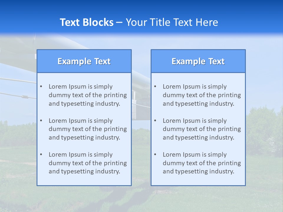 A Row Of Power Lines In A Green Field PowerPoint Template
