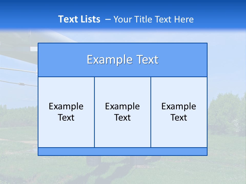 A Row Of Power Lines In A Green Field PowerPoint Template