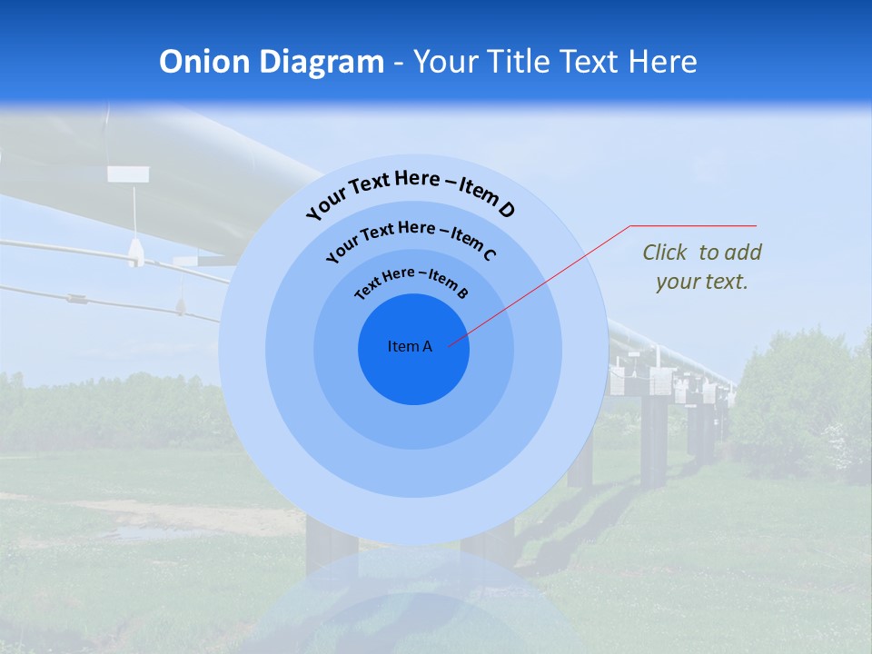 A Row Of Power Lines In A Green Field PowerPoint Template