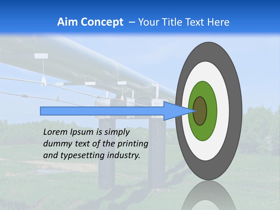 A Row Of Power Lines In A Green Field PowerPoint Template
