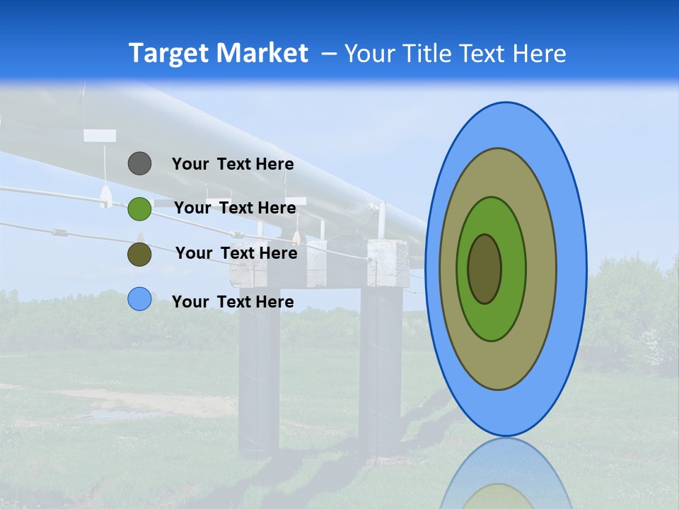 A Row Of Power Lines In A Green Field PowerPoint Template