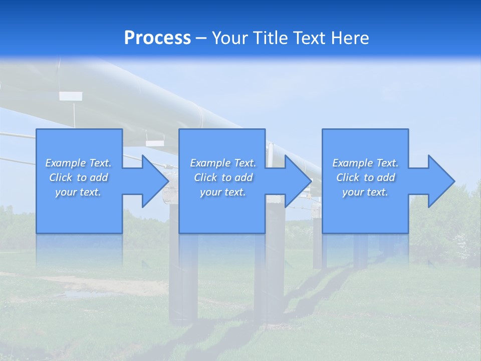 A Row Of Power Lines In A Green Field PowerPoint Template