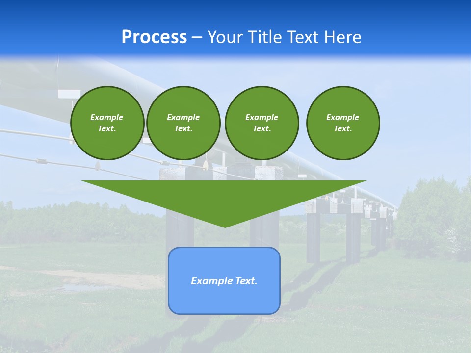 A Row Of Power Lines In A Green Field PowerPoint Template