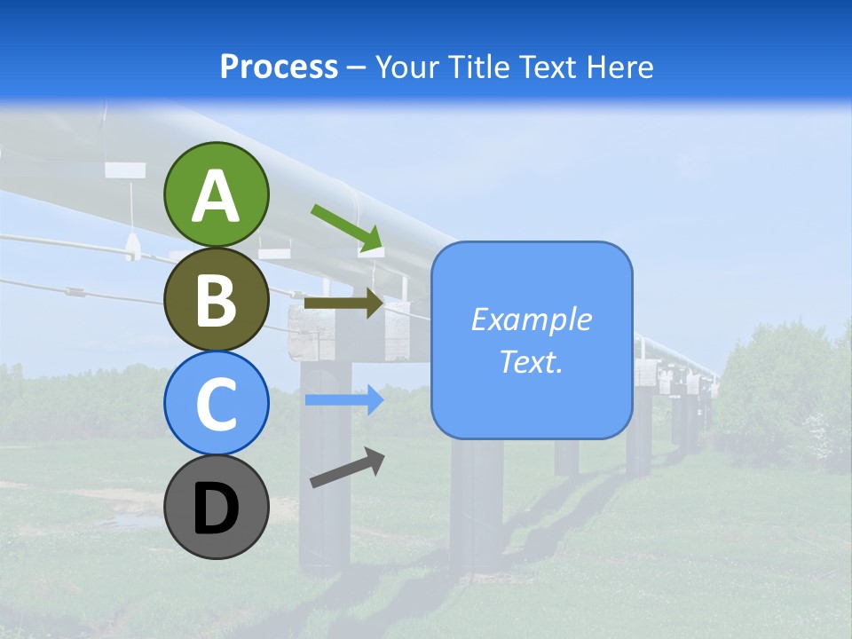 A Row Of Power Lines In A Green Field PowerPoint Template