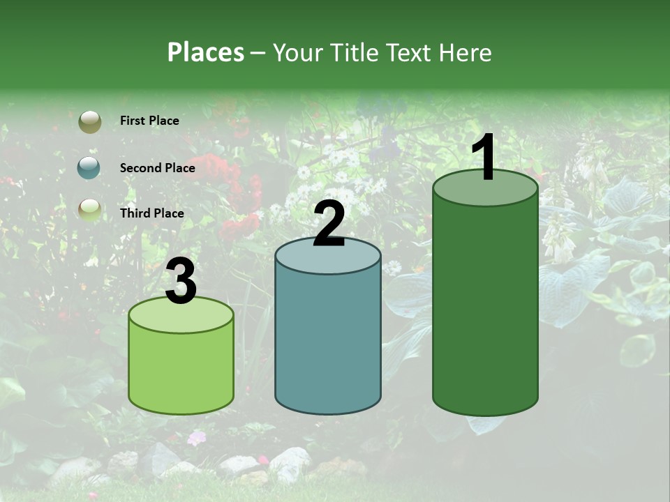A Garden Filled With Lots Of Flowers And Plants PowerPoint Template