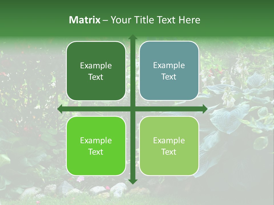 A Garden Filled With Lots Of Flowers And Plants PowerPoint Template