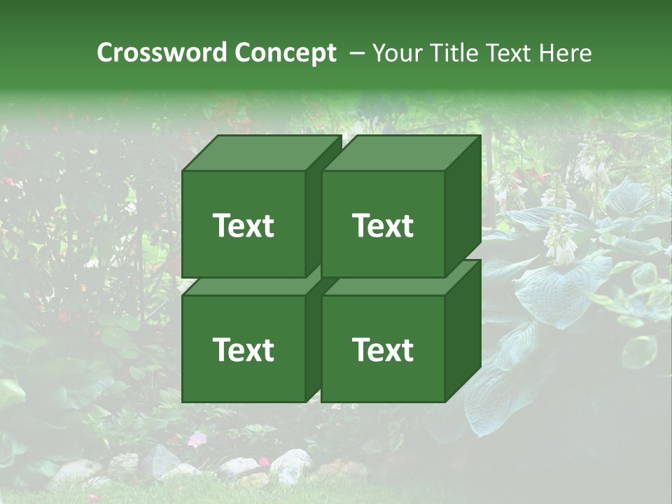 A Garden Filled With Lots Of Flowers And Plants PowerPoint Template